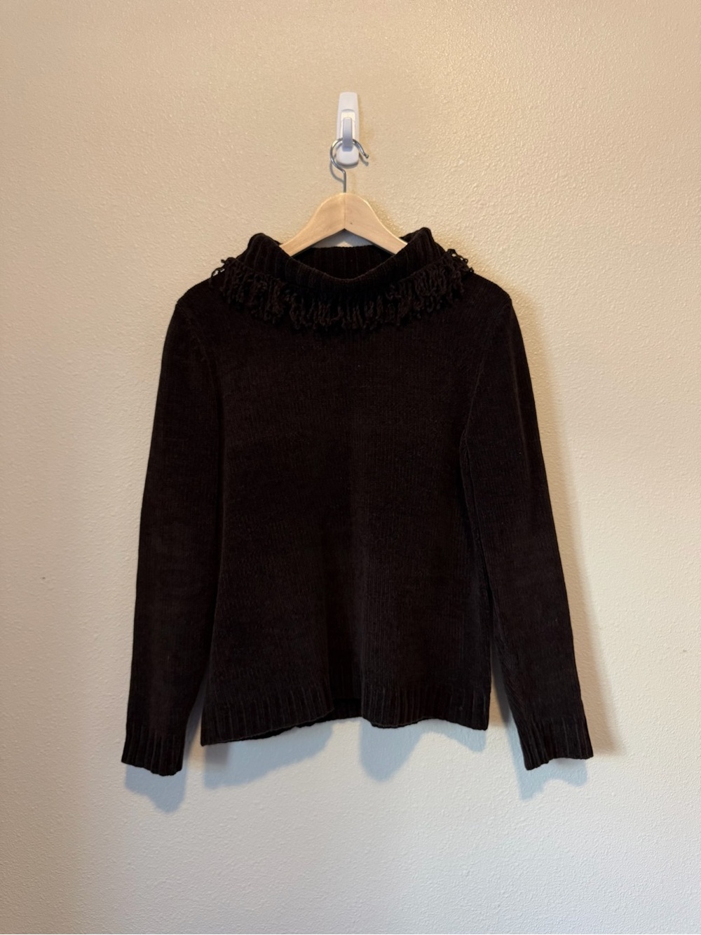 Brown Fringe Sweater 🐴🧶🪶